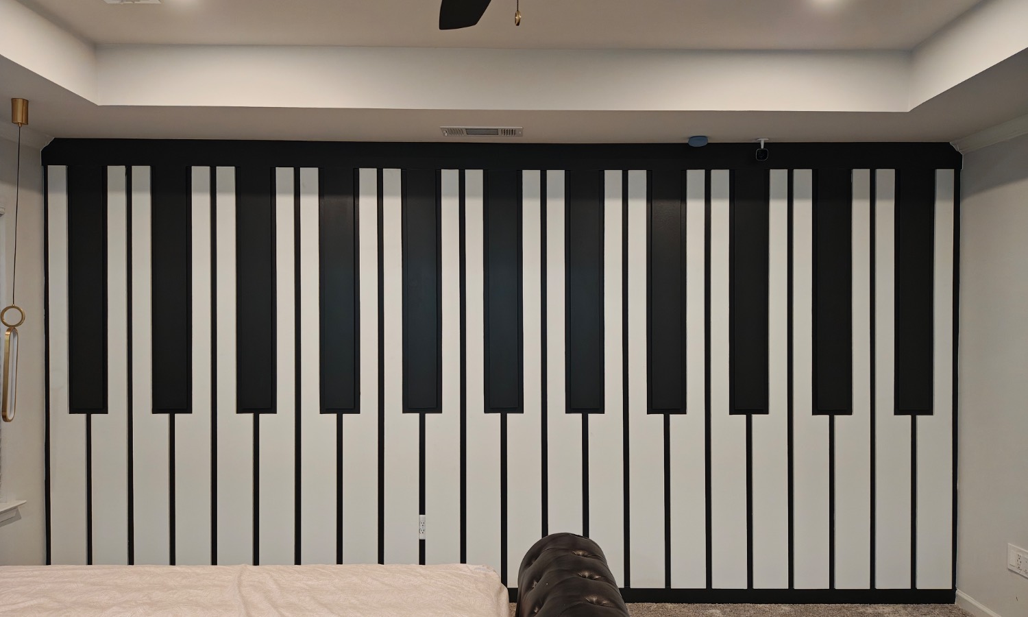 Piano key accent wall
